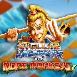 Stellar Jackpots with More Monkeys slot visual from Lightning Box Game available on ninlayy.de